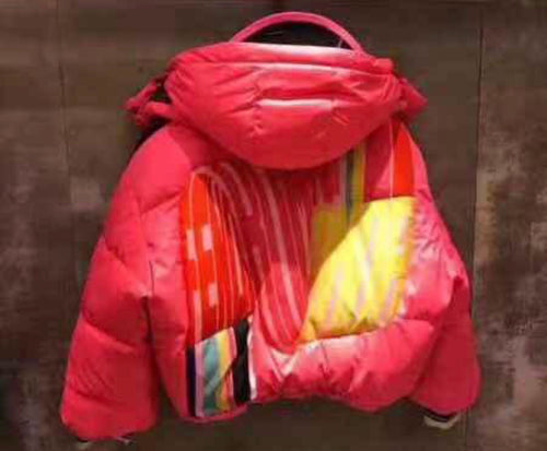 FF Logo Reversible Down Coat
